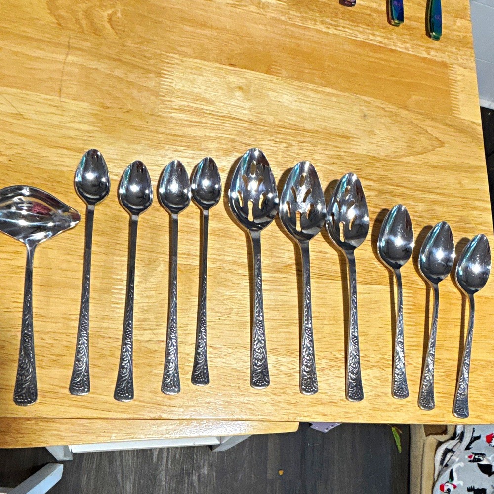 Stylecraft Stainless Steel SYF20, 3 Teaspoons, 3 Slotted Spoons, 3 Ice Tea Spoon